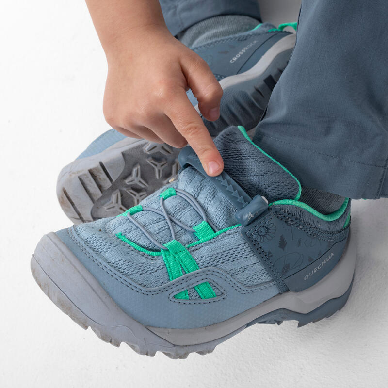 Chaussures de randonnée enfant à ajustement rapide Crossrock bleue du 28 AU 34