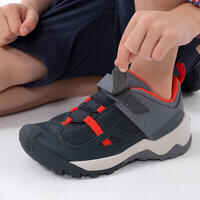 נעלי הליכה Crossrock לילדים עם מערכת סגירה בסקוץ' מידות C6½‎ עד ‎1½‎‎ - אפור אדום