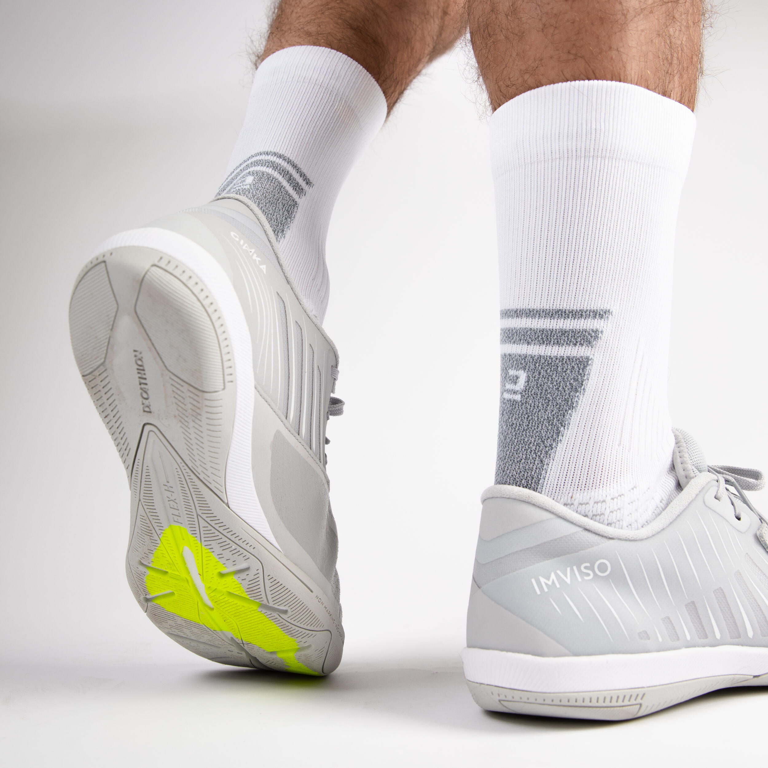 Chaussettes de sports Mid Socks Blanches KIPSTA