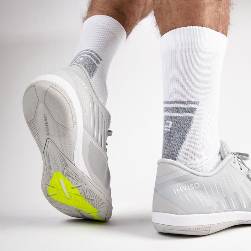 Chaussures de Futsal enfant GINKA 500 gris clair - Decathlon