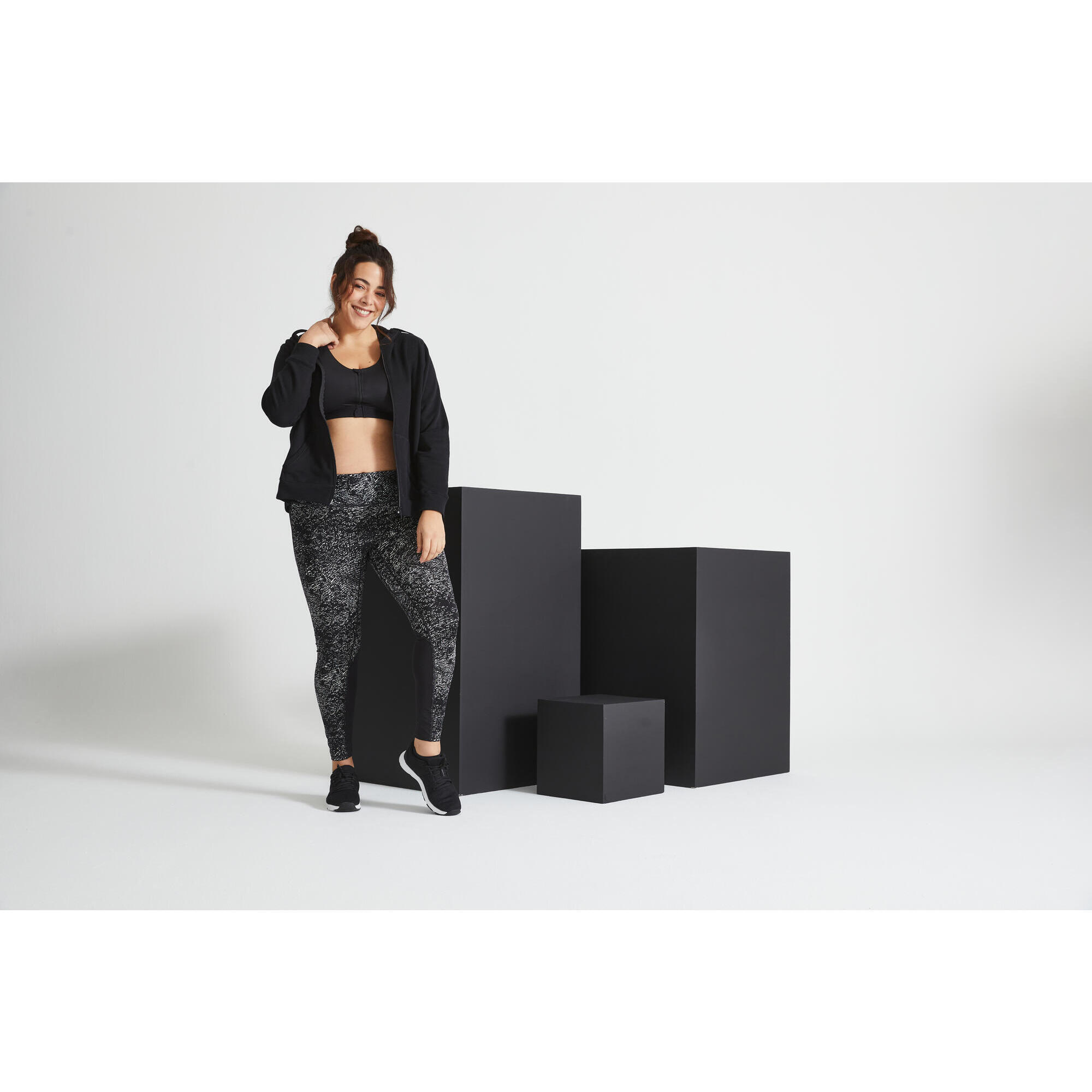 Leggings donna fitness 500 modellanti neri DOMYOS | DECATHLON