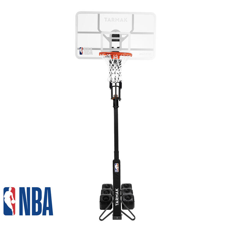 Panier de basket sur pied réglable de 2,10m à 3,05m - B900 BOX NBA noir blanc