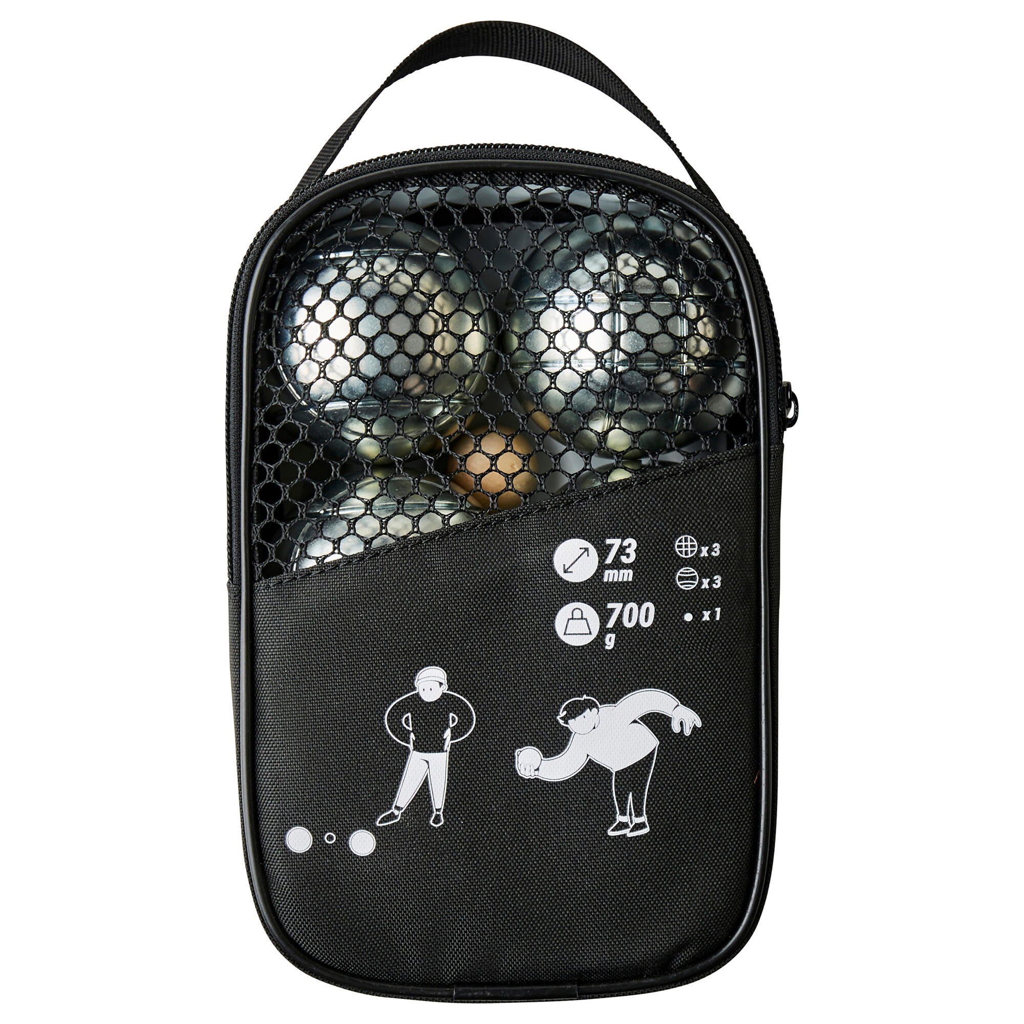 Set of 6 Recreational Petanque Boules - 100 - GEOLOGIC