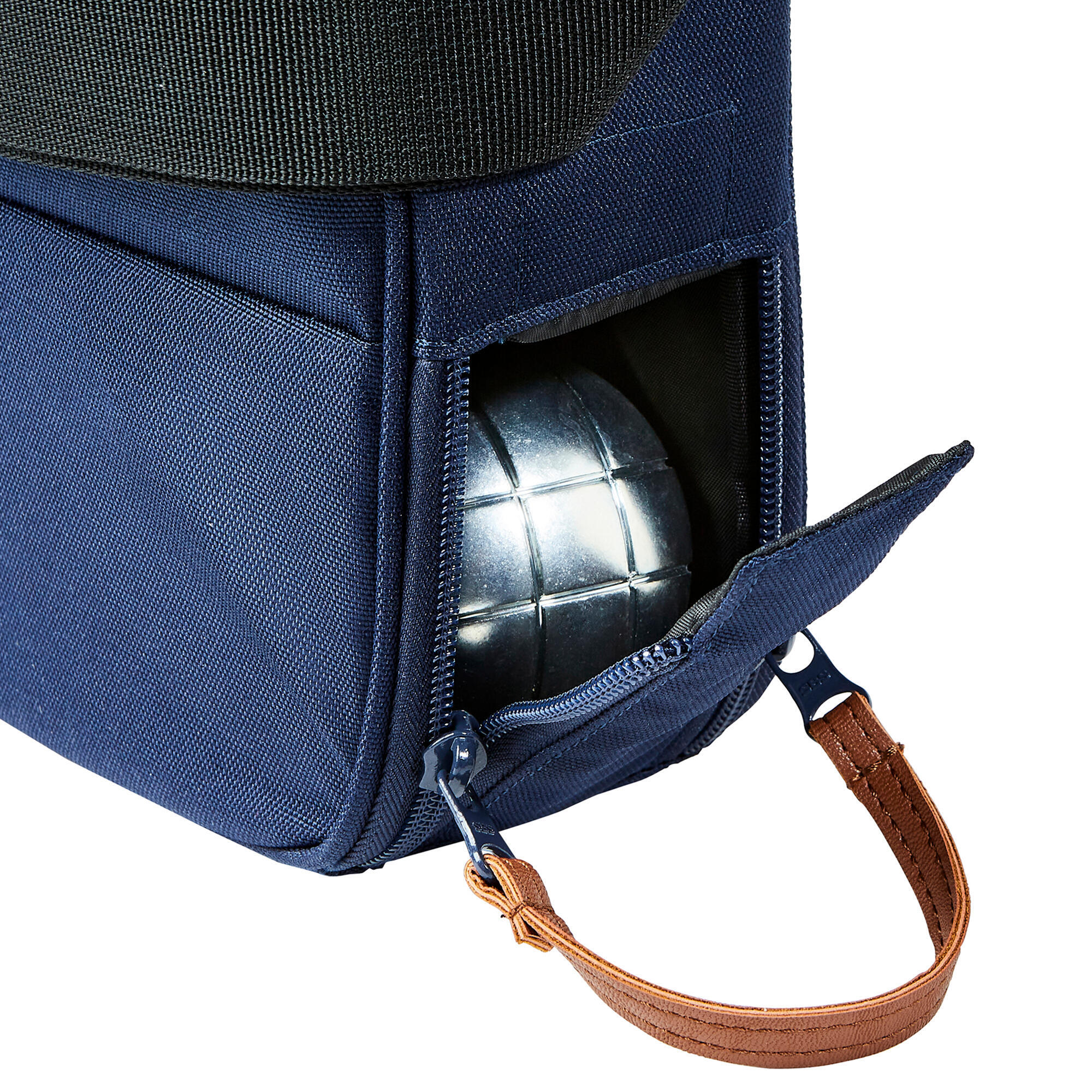 Semi-Rigid XL Bag for 3 Petanque Boules and Accessories - Blue 4/7
