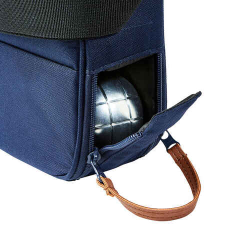 Semi-Rigid XL Bag for 3 Petanque Boules and Accessories - Blue