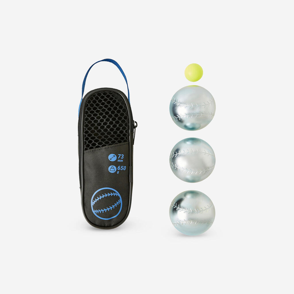 Set of 3 Recreational Petanque Boules 500 - Sparkling