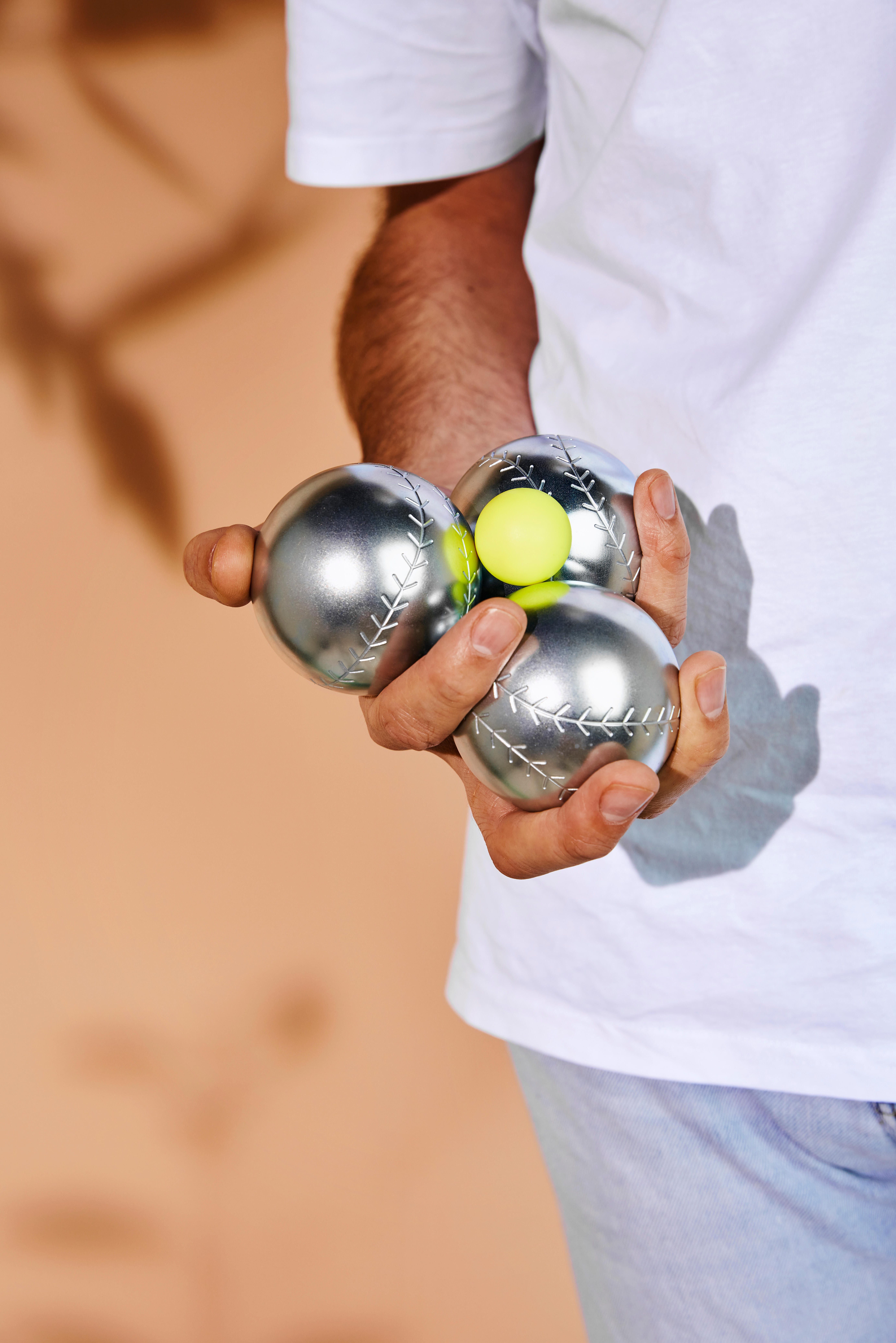 Set of 3 Recreational Petanque Boules - 500 Baseball