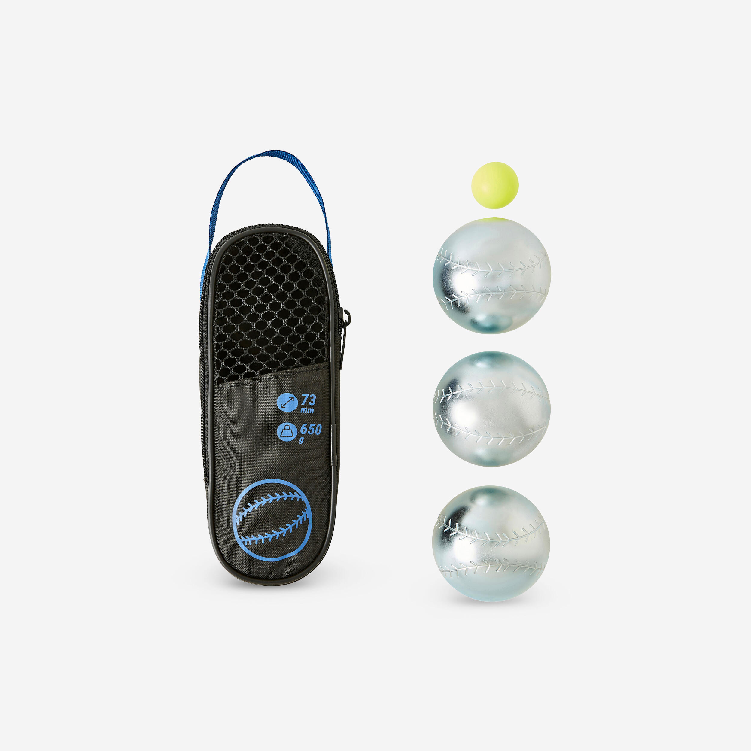 Geologic - Jeu De 3 Boules De Petanque Loisir 500 Baseball - Boule De Pétanque - Tir A L'arc Flechette Petanque Quille - - Taille Unique - Decathlon