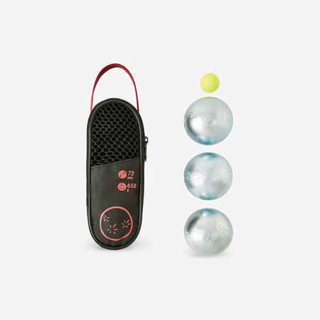 Boulekugeln 500 Sparkling Freizeit 3-er Set + Zielkugel