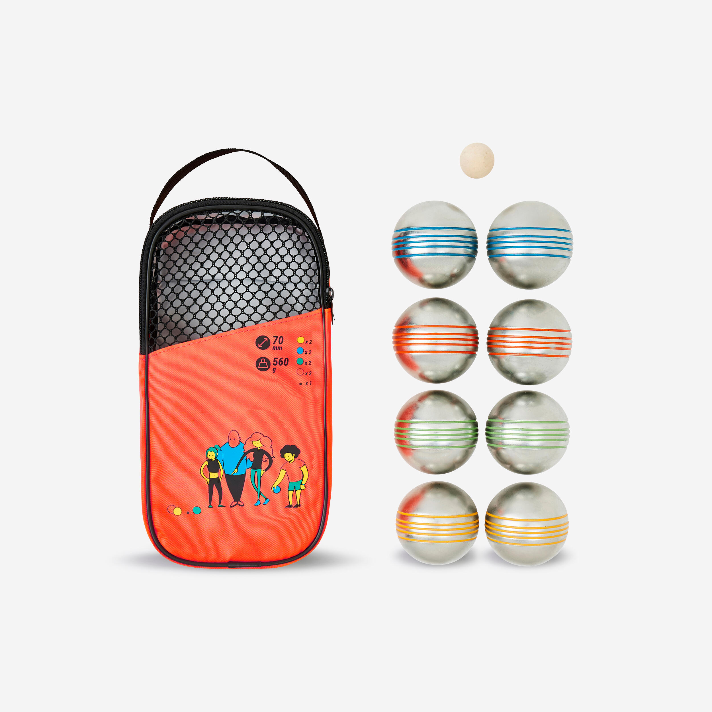 Decathlon | Set 8 bocce pétanque colorate |  Geologic