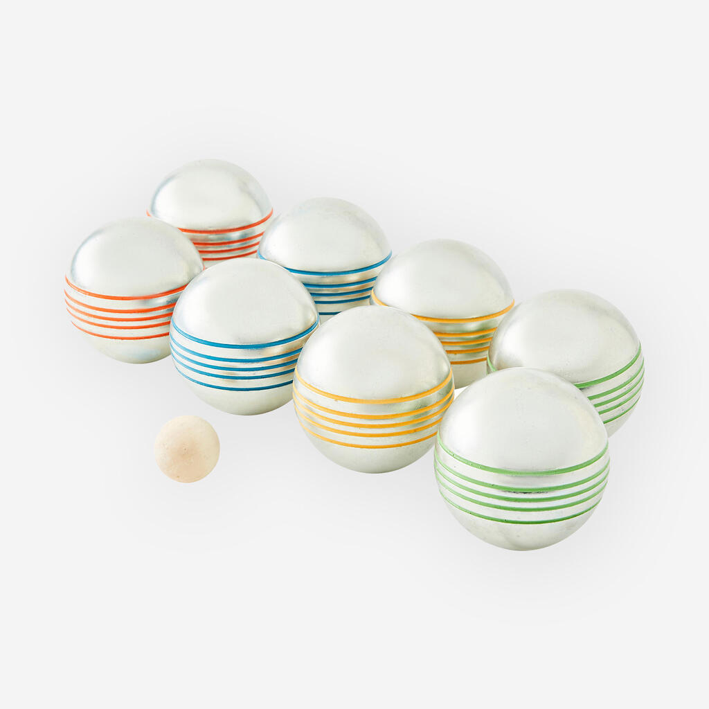 Jeu de 8 boules de pétanque loisir 100