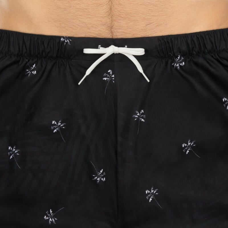 Short de bain 15" homme - 100 palmito noir