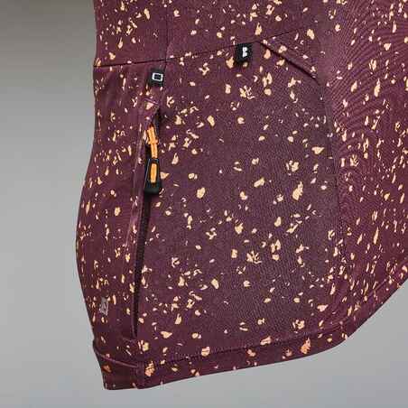 Women's Short-Sleeved Mountain Bike Jersey EXPL 500 - Burgundy