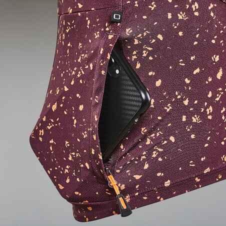 Women's Short-Sleeved Mountain Bike Jersey EXPL 500 - Burgundy