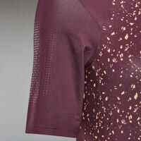 Women's Short-Sleeved Mountain Bike Jersey EXPL 500 - Burgundy
