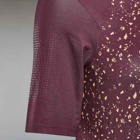 Women's Short-Sleeved Mountain Bike Jersey EXPL 500 - Burgundy