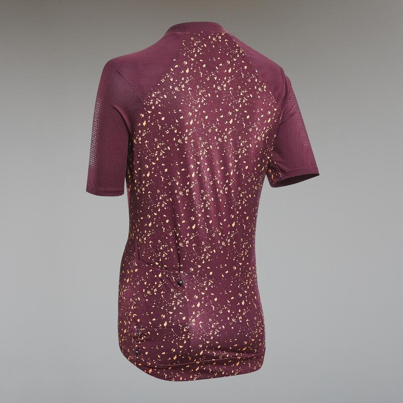 MAILLOT MANCHES COURTES VELO VTT EXPL 500 FEMME BORDEAUX