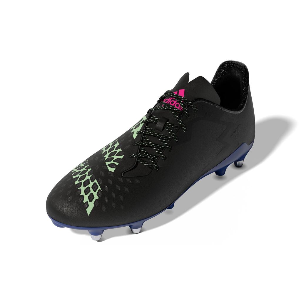 Men's/Women's Soft Pitch Screw-In Rugby Boots Malice SG - Black