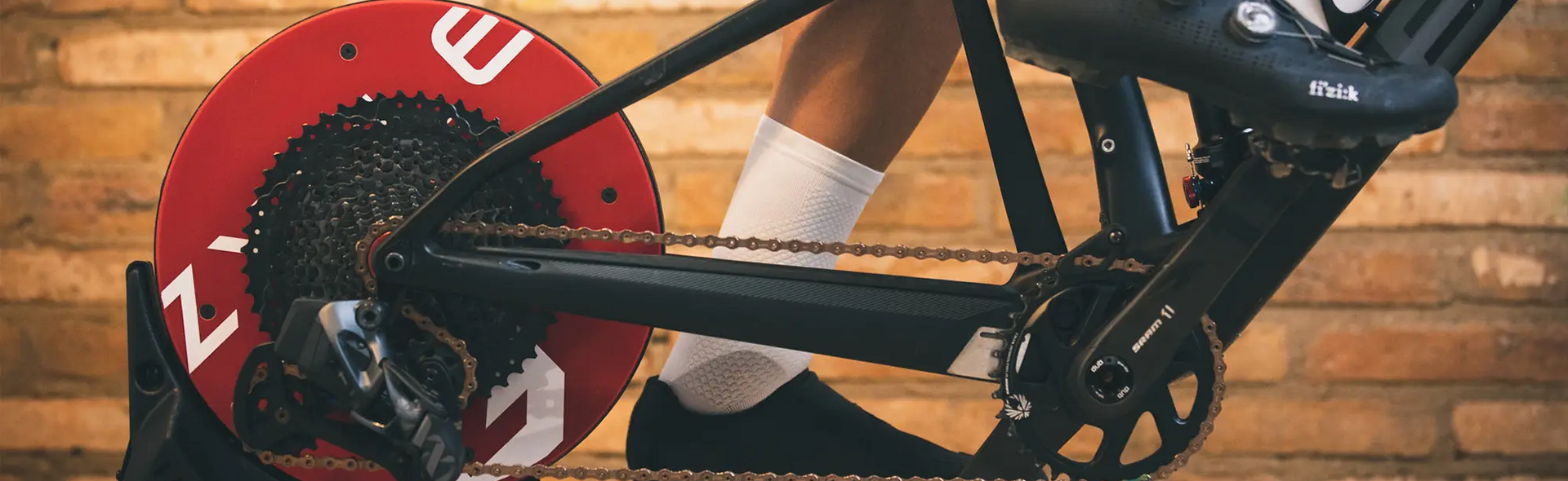 Man riding Turbo trainer