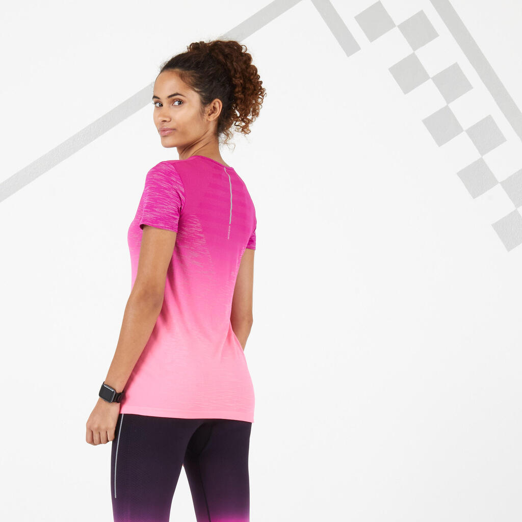 Women's Running Breathable T-Shirt Kiprun Care - red