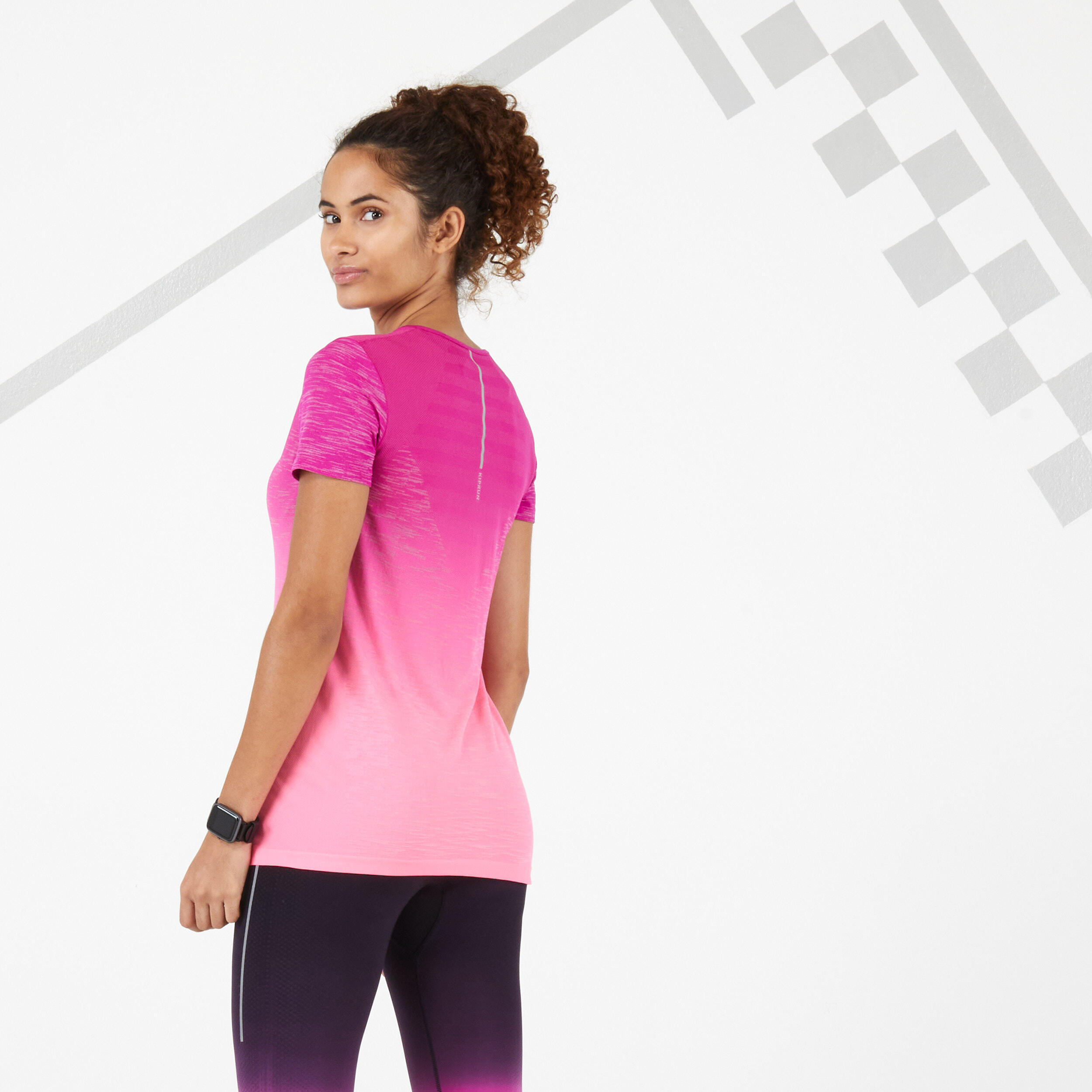 Women's Running Breathable T-Shirt Kiprun Care - red 3/6