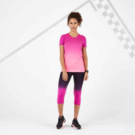 Women's Running Breathable T-Shirt Kiprun Care - red