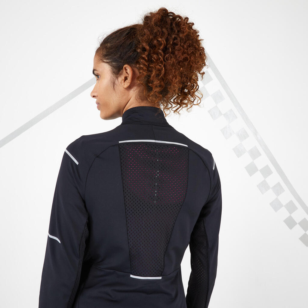 Kiprun Women's Running Breathable Jacket - black