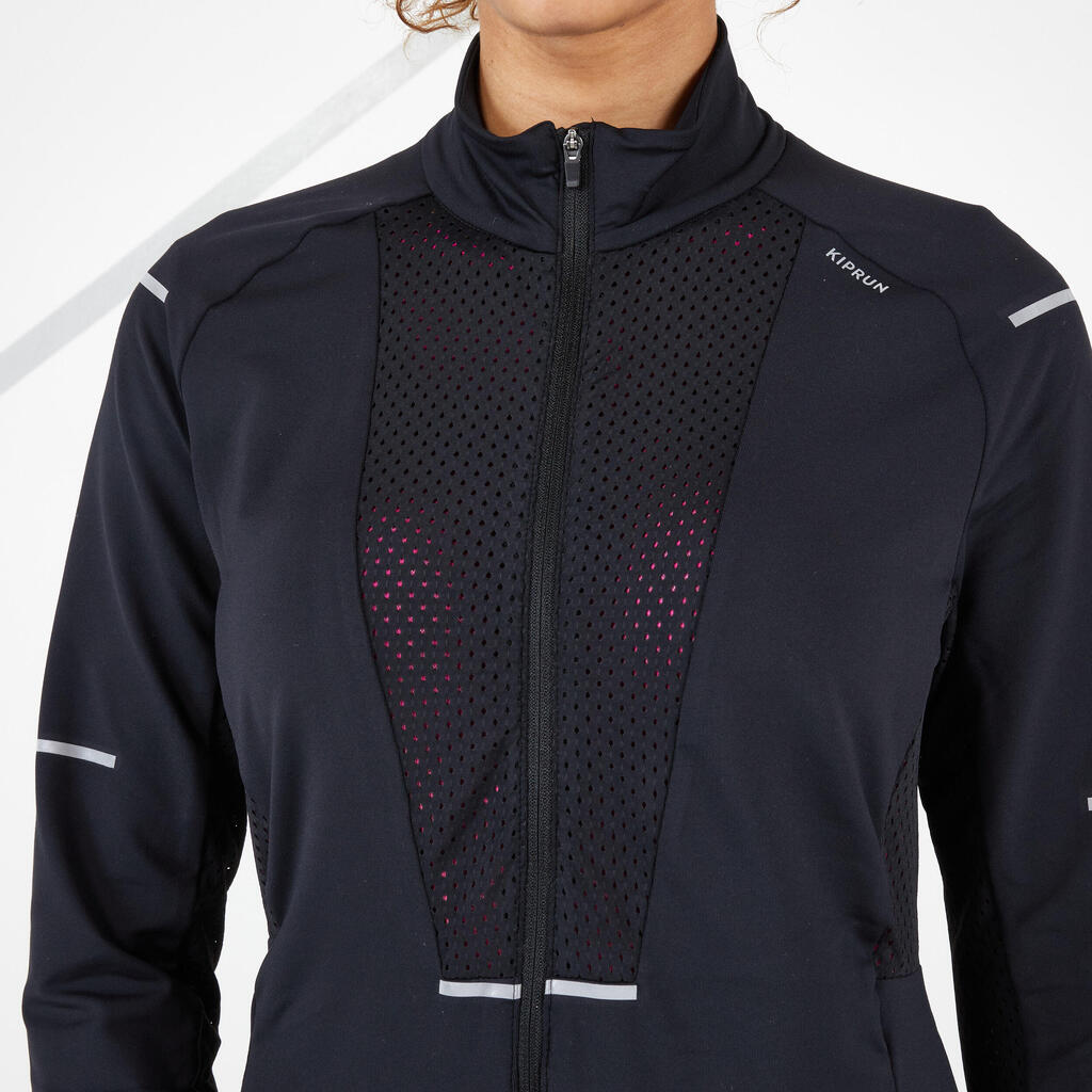 Kiprun Women's Running Breathable Jacket - black