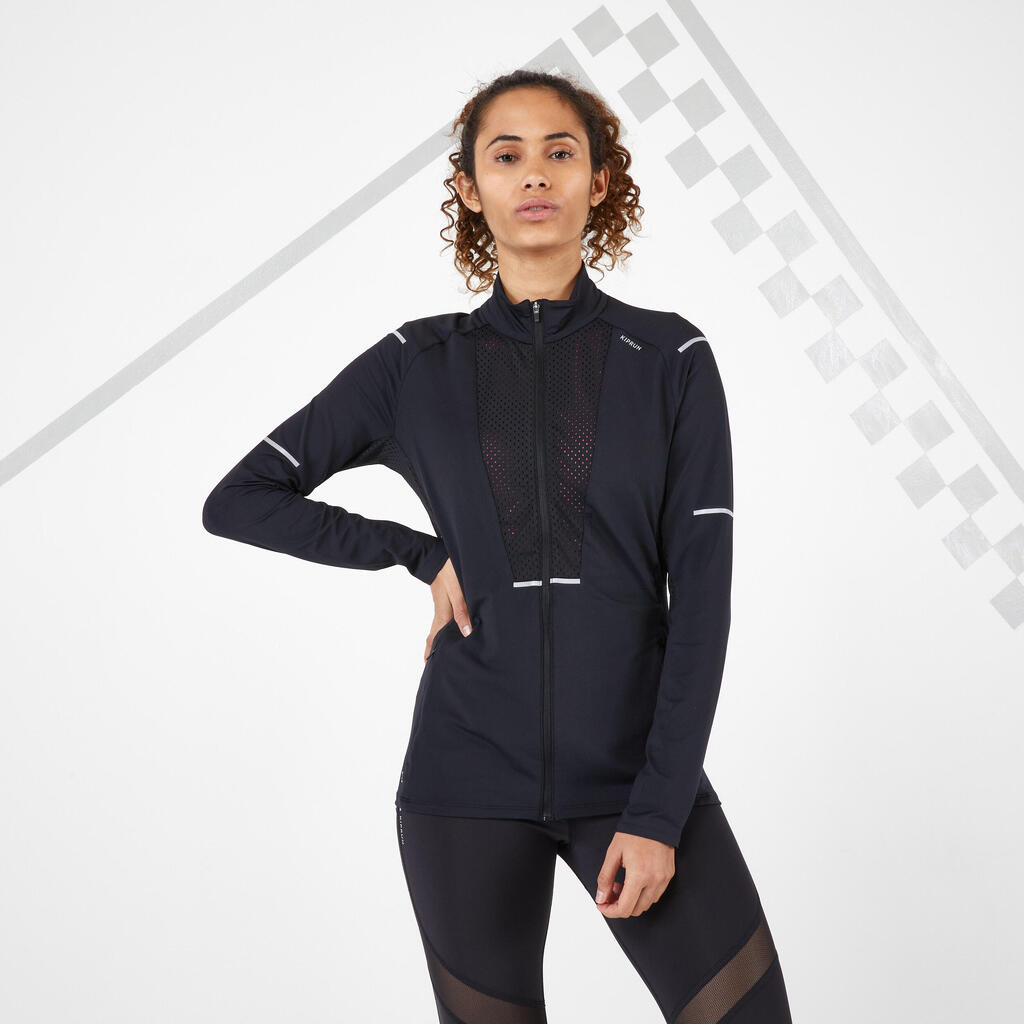 Kiprun Women's Running Breathable Jacket - black