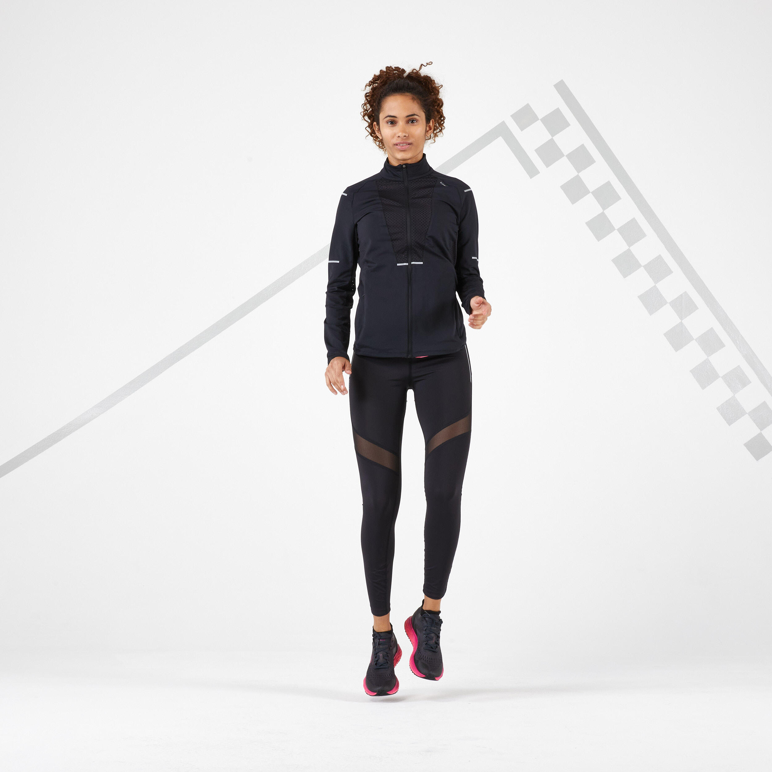 Kiprun Women's Running Breathable Jacket - black 3/11