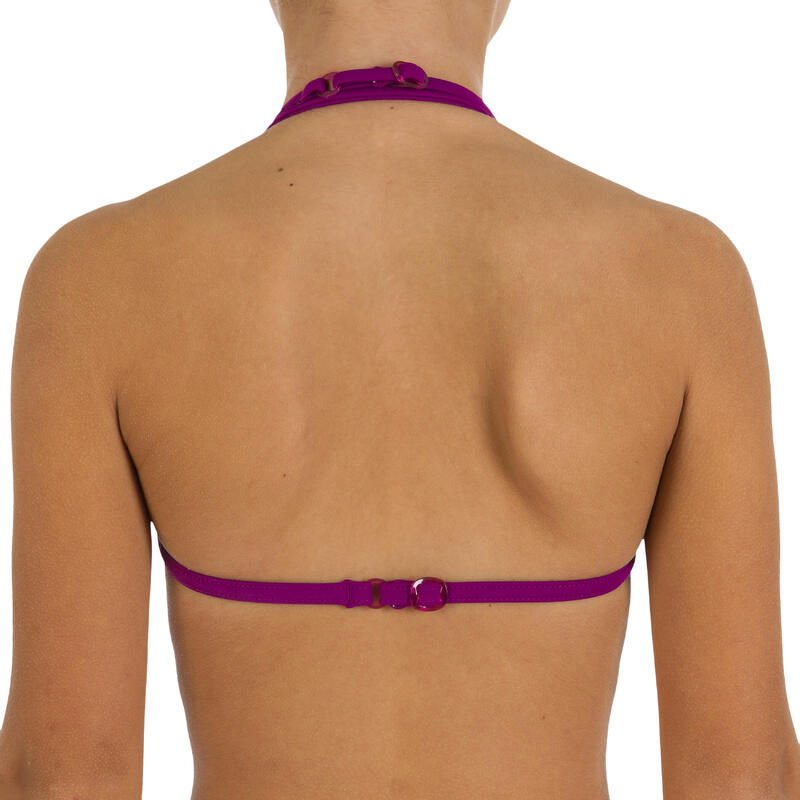 Maillot de bain fille 2 pièces triangle coulissant AG HUPA rose