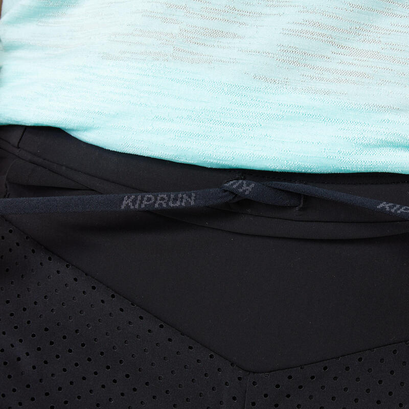 KIPRUN SUPPORT W TIGHT SHORTS - BLACK