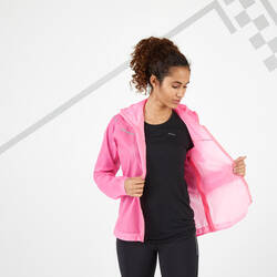 Kiprun Light Women's Running Showerproof Jacket - Pink