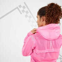 Chaqueta cortavientos running Mujer Kiprun light rosa