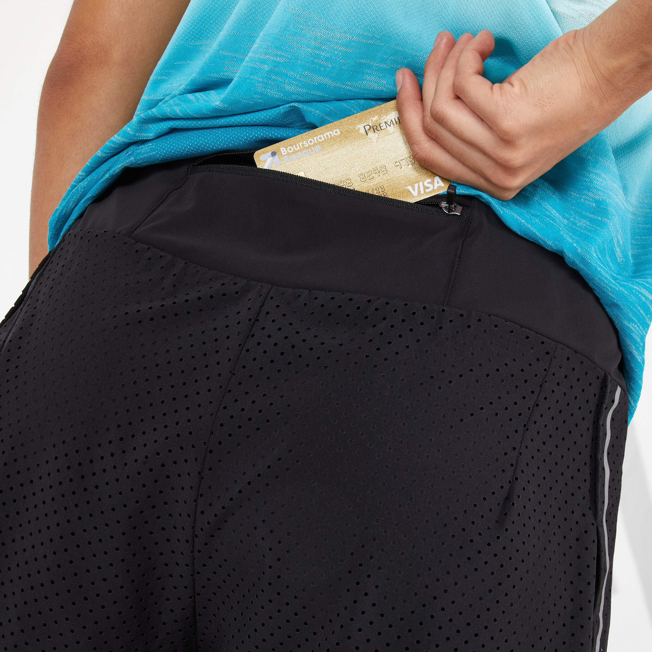 Women's 2-in-1 Running Shorts - Black - KIPRUN