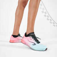 KIPRUN KD 800 WOMEN'S RUNNING SHOES - GREEN/PINK