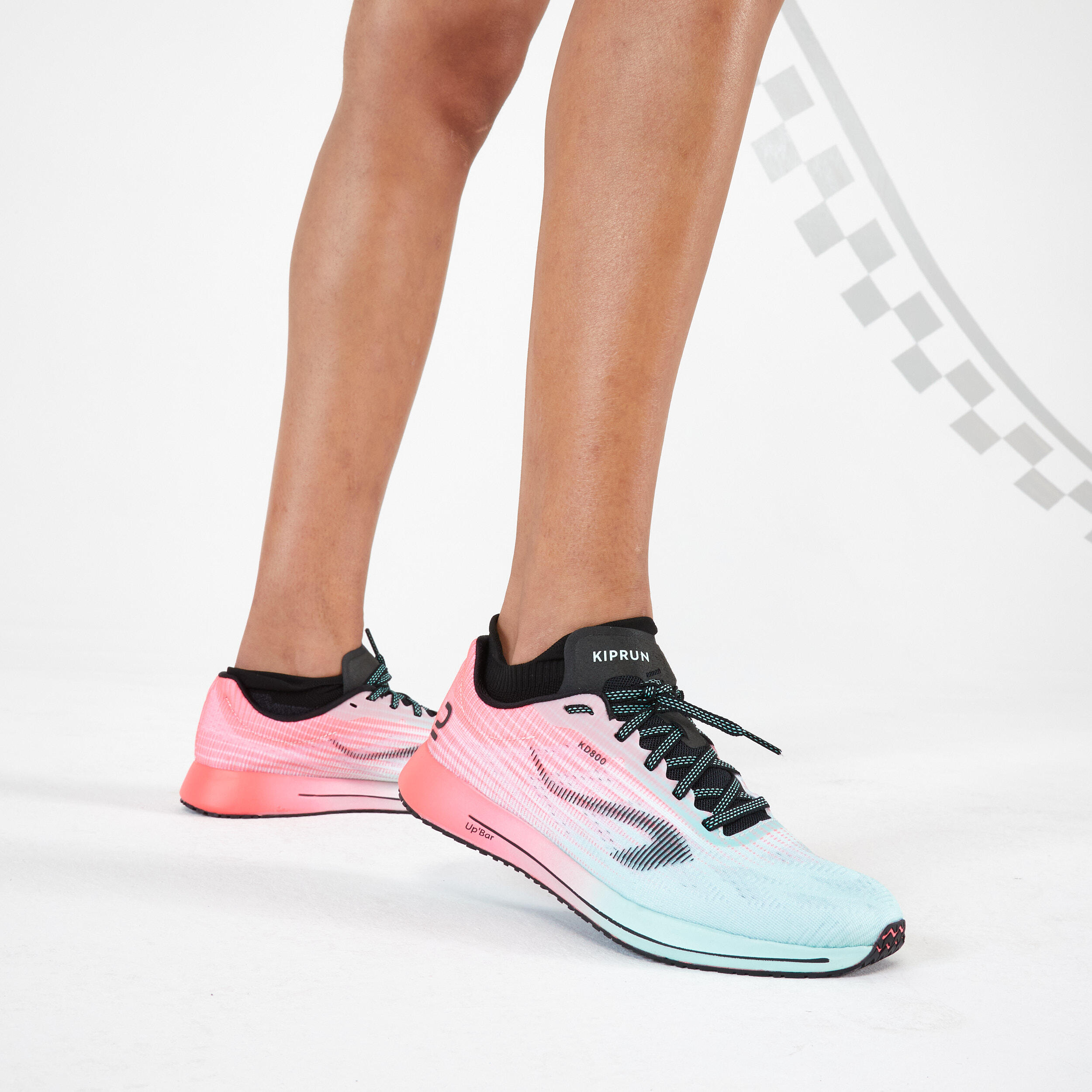 CALÇADO DE CORRIDA MULHER KD 800 VERDE/ROSA 9/13