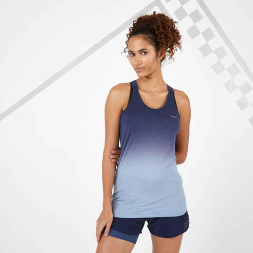 
      CARE WOMEN'S BREATHABLE RUNNING TANK TOP - GREY/BLUE
  