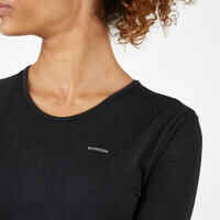 Kiprun Care Women's Running Breathable Long-sleeved T-Shirt - Black