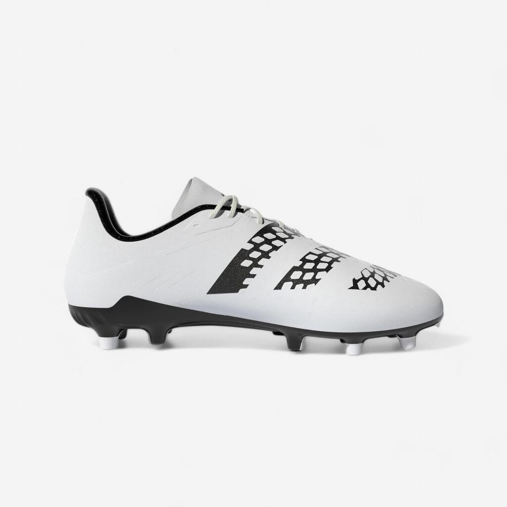 Men's/Women's Dry Pitch Moulded Rugby Boots Malice FG - White