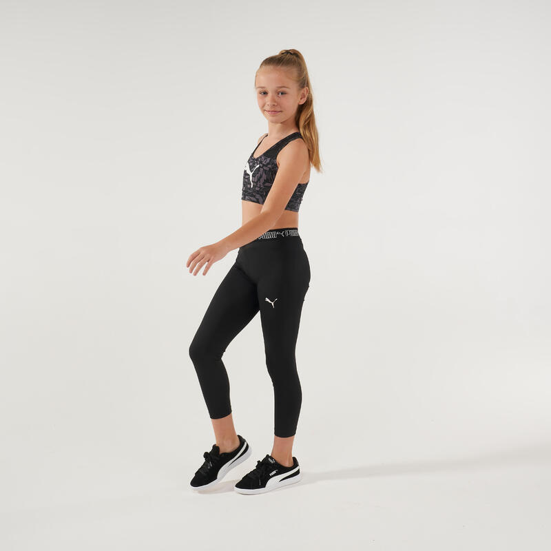 LEGGINGS 7/8 NIÑA NEGRO CON ESTAMPADO PUMA