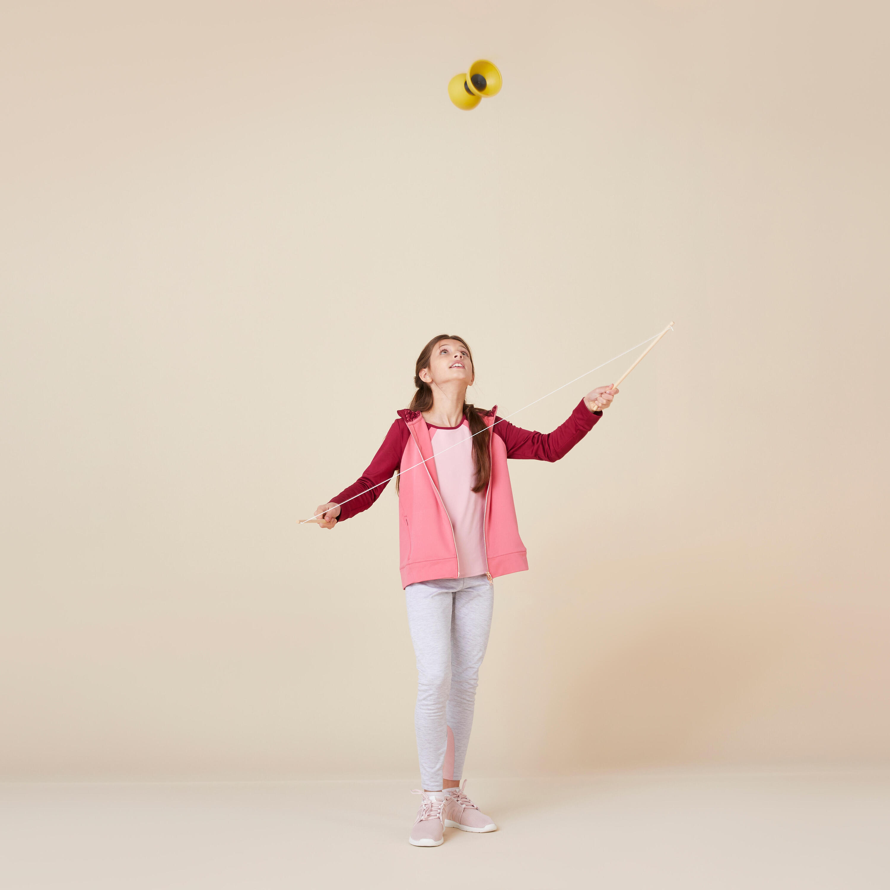 Diabolo with Wooden Sticks 100 - Yellow 6/9