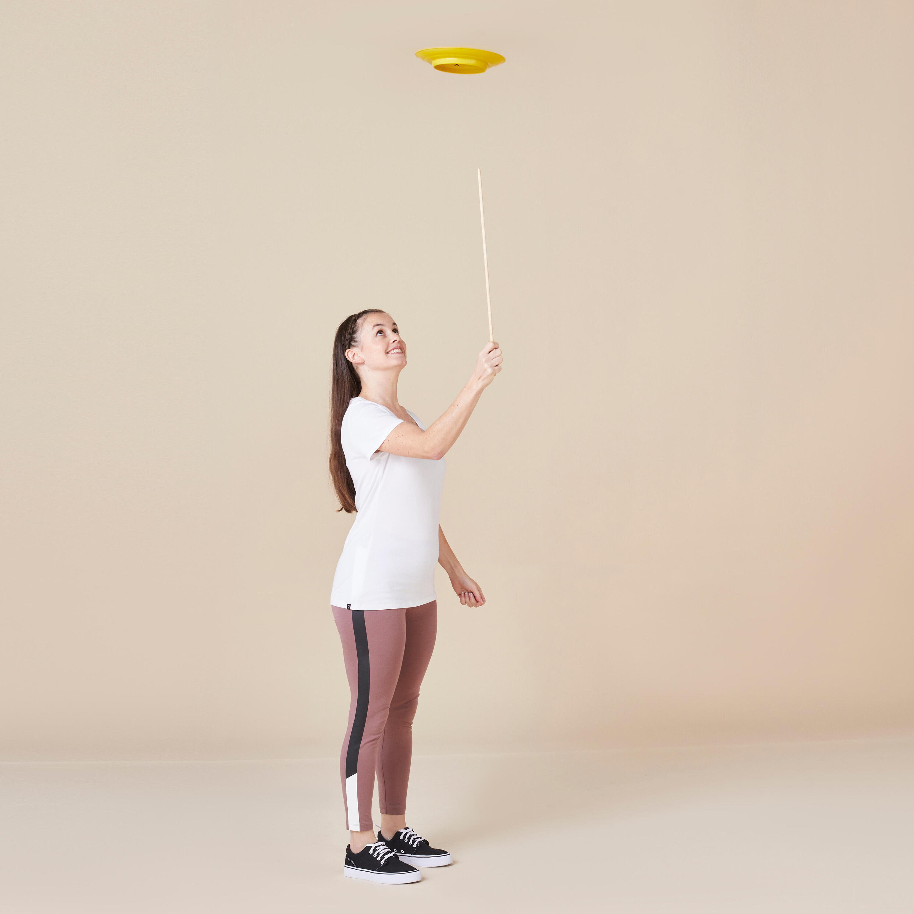 Spinning Plate + Wooden Stick - Yellow 4/7