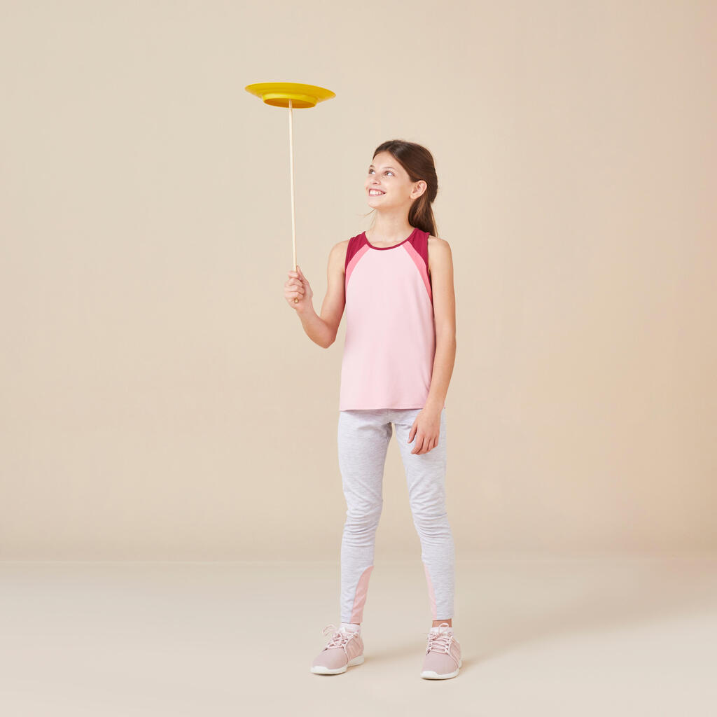 Spinning Plate + Wooden Stick - Yellow