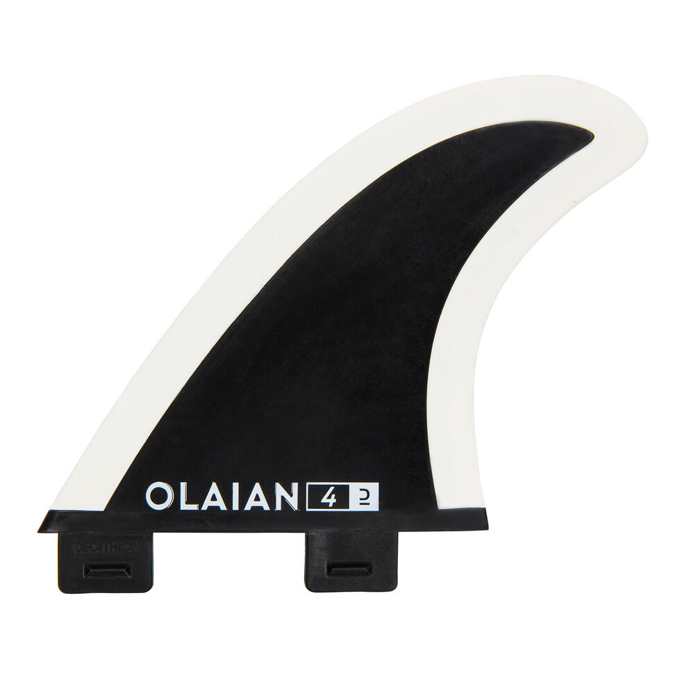 2 stateczniki do deski surfingowej Olaian soft edge side do longboardu; Mocowanie FCS 1 fusion