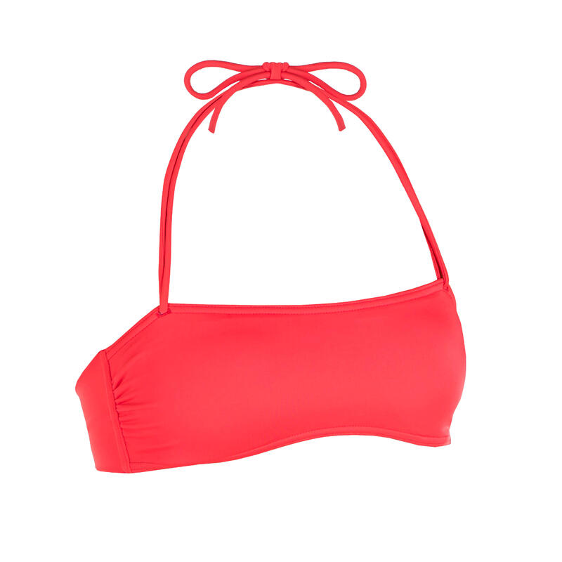 Bikini-Oberteil Damen Bandeau herausnehmbare Formschalen Laura rot