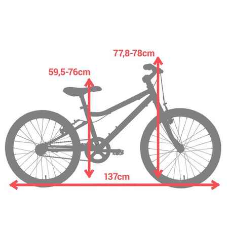 Kids' 6-9 Years 20" Hybrid Bike Riverside 100