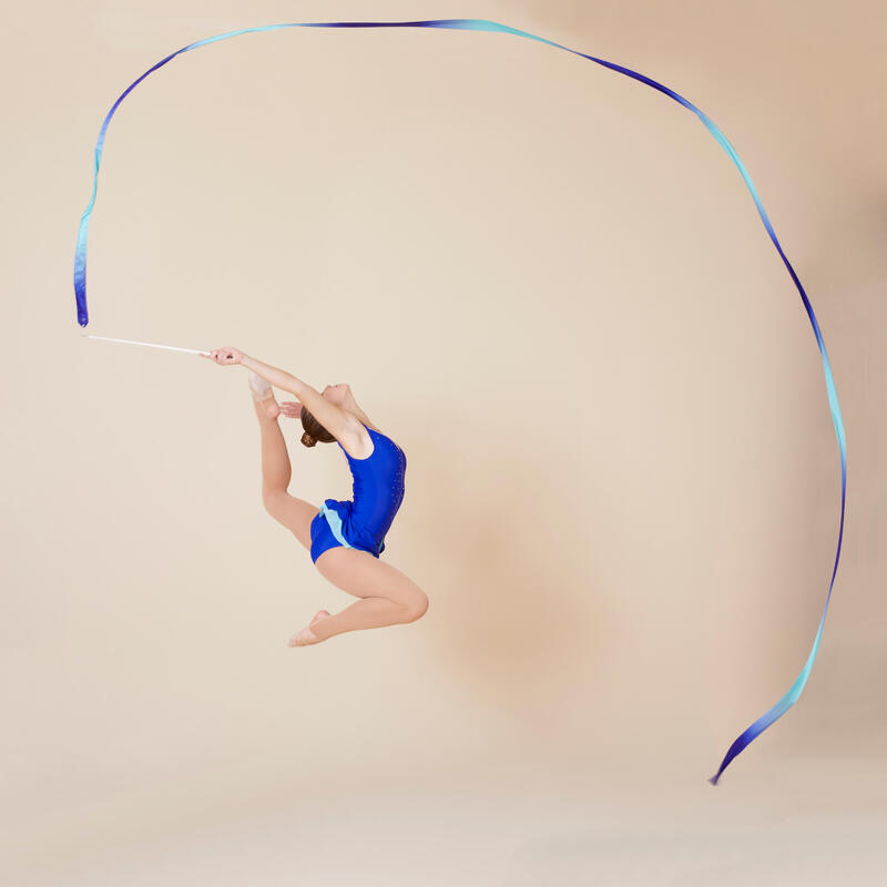 Ruban de Gymnastique Rythmique (GR) de 6 mètres Bleu/Turquoise