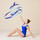 Лента для художественной гимнастики 6 метров сине-бирюзовая Domyos
