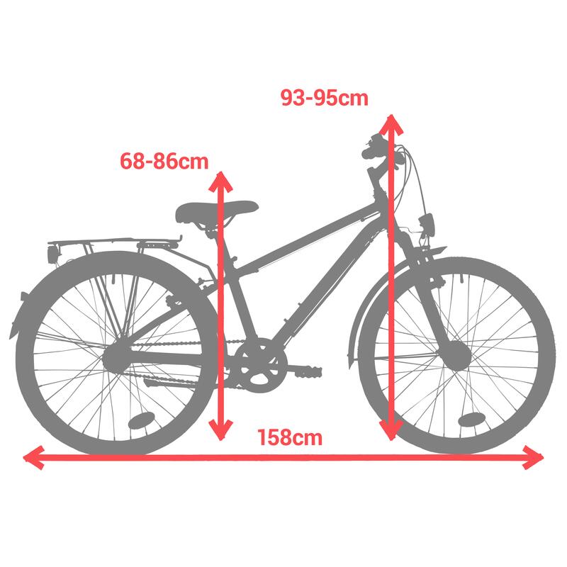 Bicicletă oraș MOVE 900 24" albastru copii 135-150 cm